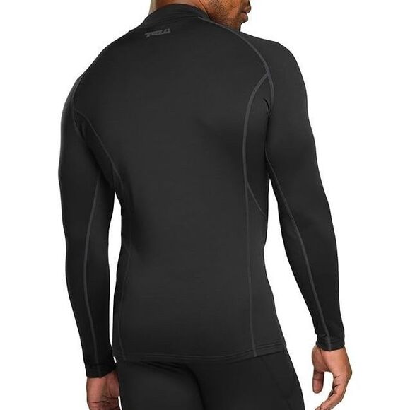 TSLA YUT22 Men's Sz L Black Thermal L/S Compression Base Layer Mock Neck Shirt - Picture 10 of 10